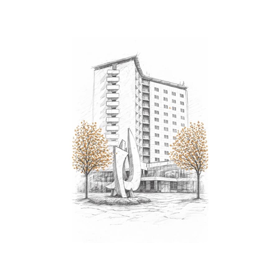 Hotel Continental, Brno — kresba